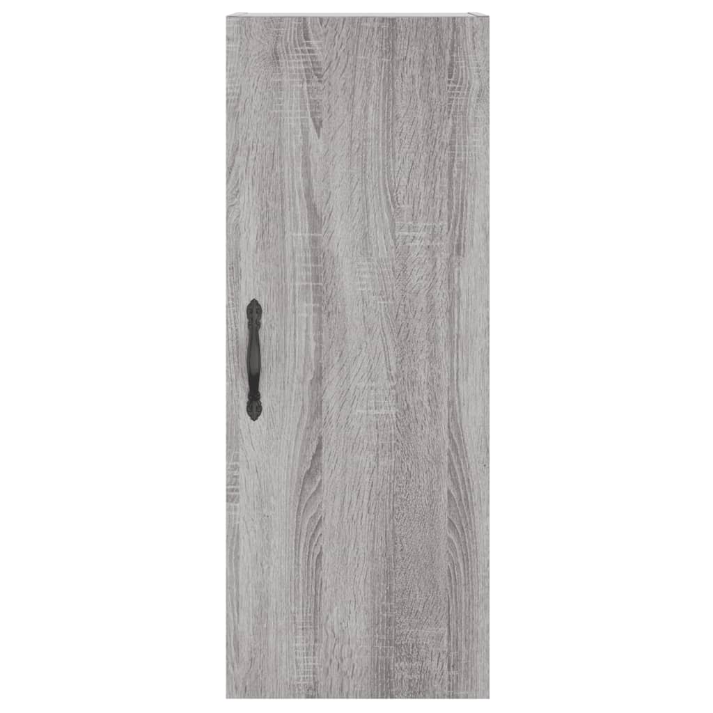 Mobile a Parete Grigio Sonoma 34,5x34x90 cm Legno Multistrato 835000