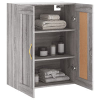 Mobile a Parete Grigio Sonoma 69,5x34x90 cm Legno Multistrato 835016