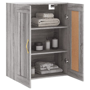 Mobile a Parete Grigio Sonoma 69,5x34x90 cm Legno Multistrato 835016