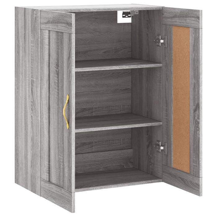 Mobile a Parete Grigio Sonoma 69,5x34x90 cm Legno Multistrato 835016
