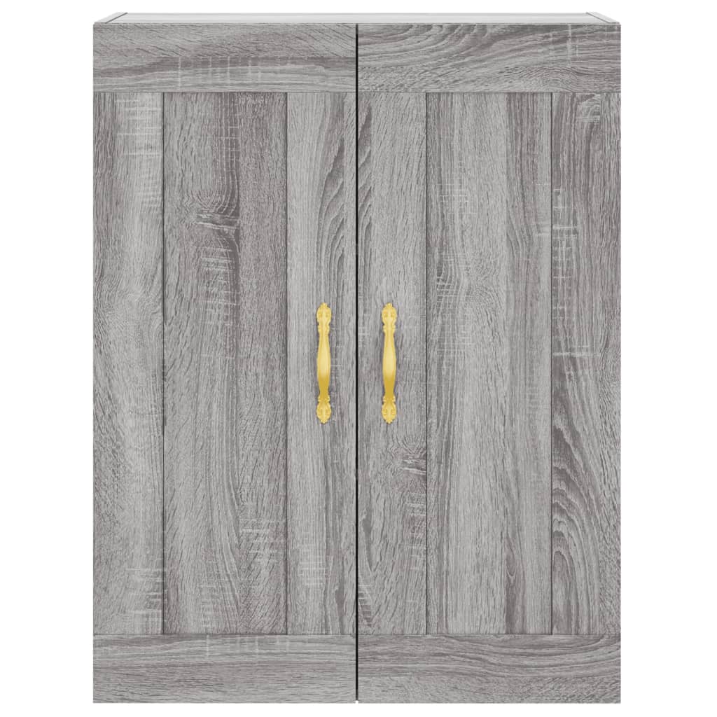 Mobile a Parete Grigio Sonoma 69,5x34x90 cm Legno Multistrato 835016