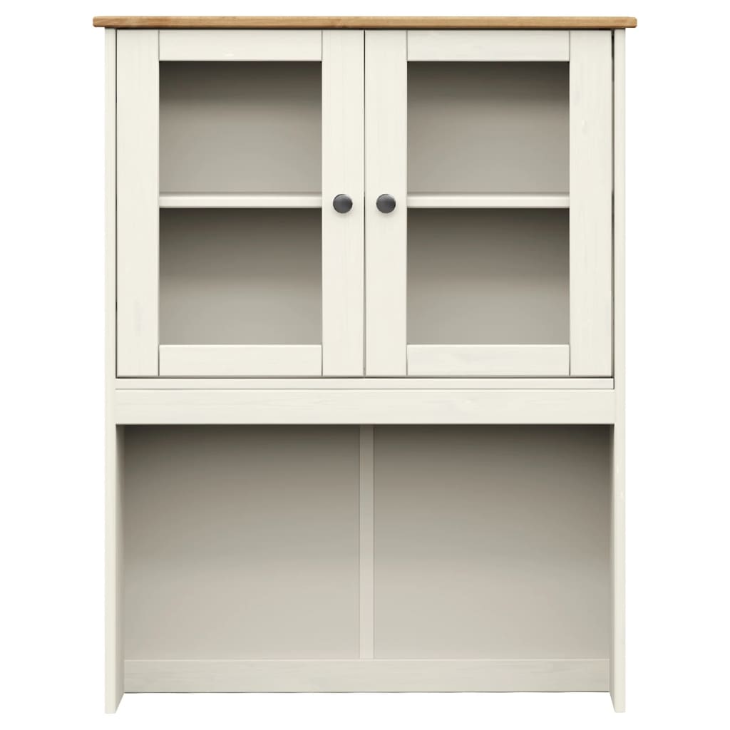 Credenza VIGO Bianca 80x40x176 cm in Legno Massello di Pino