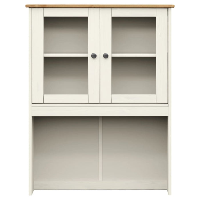Credenza VIGO Bianca 80x40x176 cm in Legno Massello di Pino