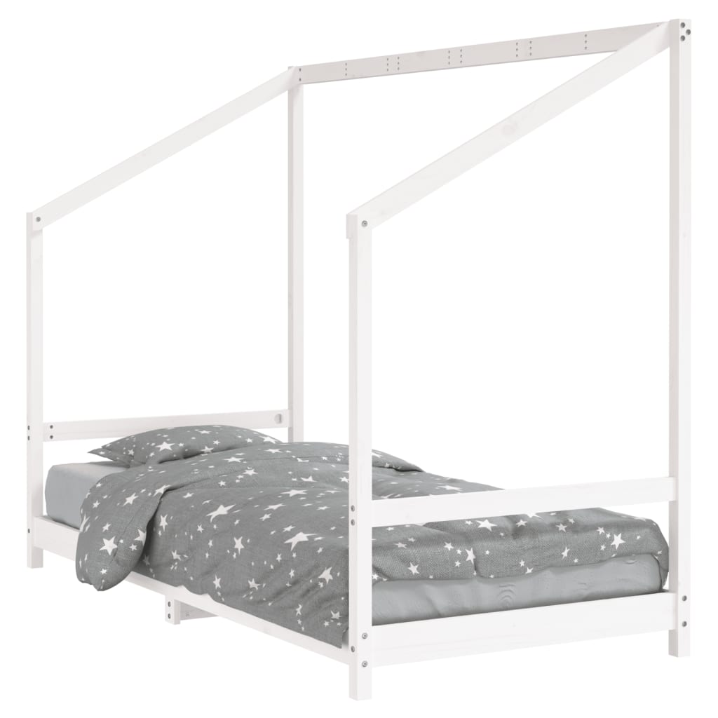 Giroletto per Bambini-Struttura Letto Bambini Bianco 90x200cm in Legno Massello di Pino 646086