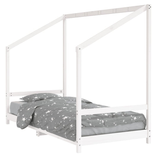 Giroletto per Bambini-Struttura Letto Bambini Bianco 90x200cm in Legno Massello di Pino 646086
