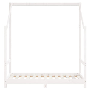 Giroletto per Bambini Bianco 70x140cm in Legno Massello di Pino