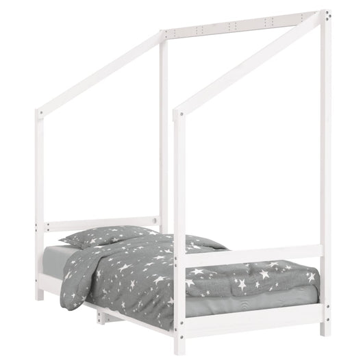 Giroletto per Bambini-Struttura Letto Bambini Bianco 80x160cm in Legno Massello di Pino 560418