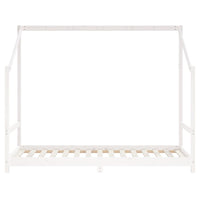 Giroletto per Bambini Bianco 90x190cm in Legno Massello di Pino