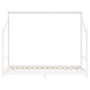 Giroletto per Bambini Bianco 90x190cm in Legno Massello di Pino