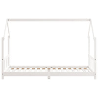 Giroletto per Bambini Bianco 90x200cm in Legno Massello di Pino