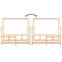 Giroletto per Bambini 70x140 cm in Legno Massello di Pino 835721
