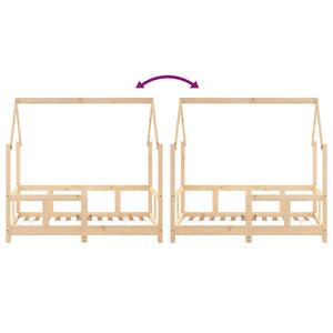 Giroletto per Bambini 70x140 cm in Legno Massello di Pino 835721