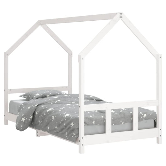 Giroletto per Bambini-Struttura Letto Bambini Bianco 90x190cm in Legno Massello di Pino 771572