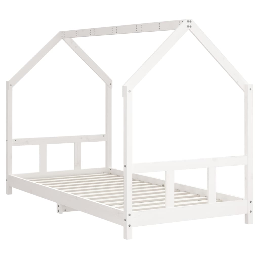 Giroletto per Bambini-Struttura Letto Bambini Bianco 90x190cm in Legno Massello di Pino 771572