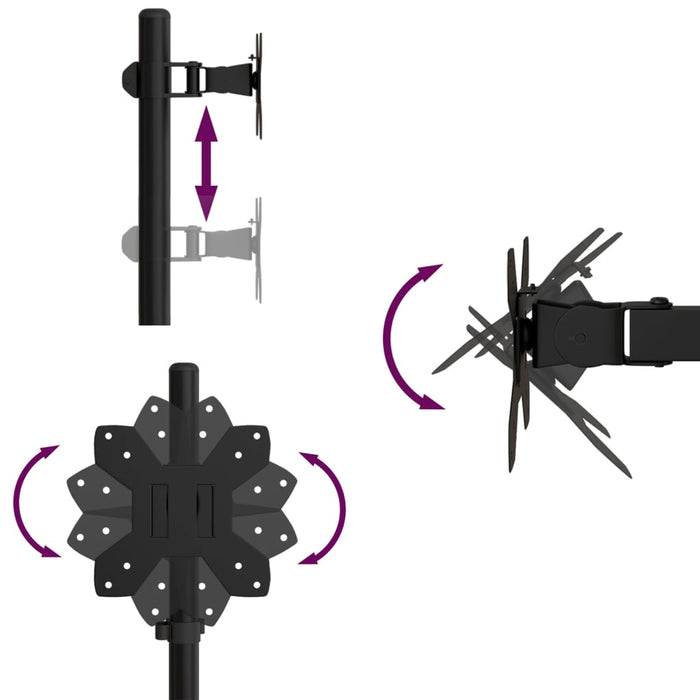Supporto per Monitor in Acciaio Nero VESA 75/100 mm 357999
