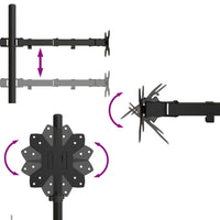 Supporto per Monitor in Acciaio Nero VESA 75/100 mm 358004