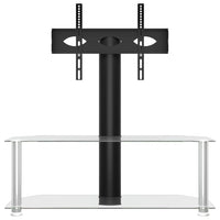 Supporto TV Angolare 2 Livelli per 32-70 Pollici Nero e Argento 358171