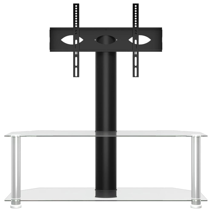 Supporto TV Angolare 2 Livelli per 32-70 Pollici Nero e Argento 358171