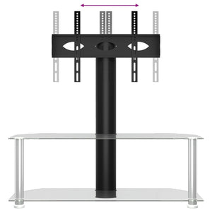 Supporto TV Angolare 2 Livelli per 32-70 Pollici Nero e Argento 358171