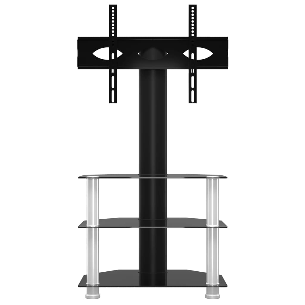 Supporto TV Angolare 3 Livelli per 32-70 Pollici Nero e Argento 358173