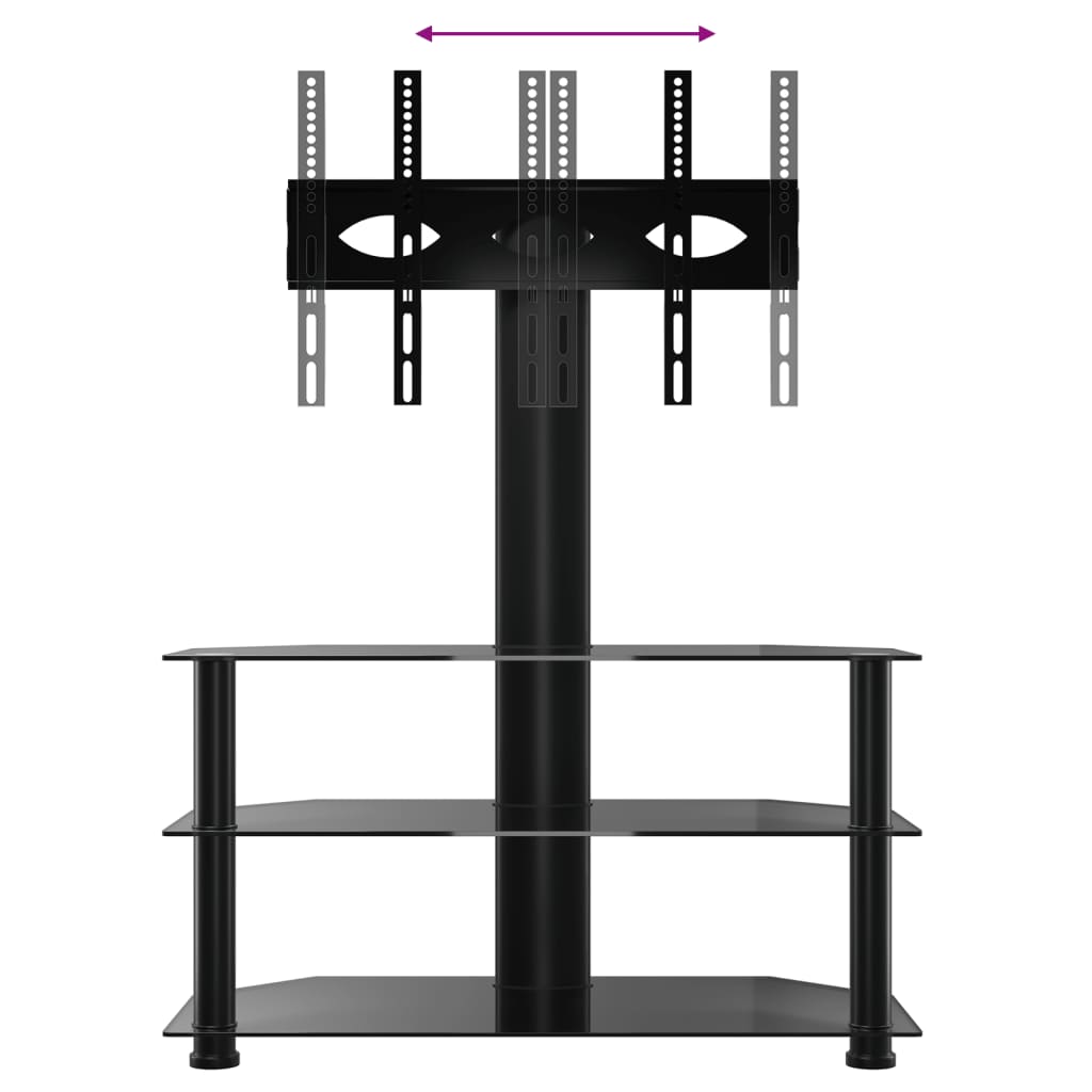 Supporto TV Angolare 3 Livelli per 32-70 Pollici Nero 358175
