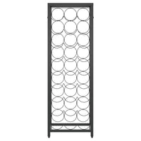 Portavini da 27 Bottiglie Nero 34x18x100cm in Ferro Battuto