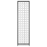 Portavini da 95 Bottiglie Nero 54x18x200cm in Ferro Battuto 358368