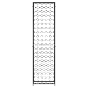 Portavini da 95 Bottiglie Nero 54x18x200cm in Ferro Battuto 358368