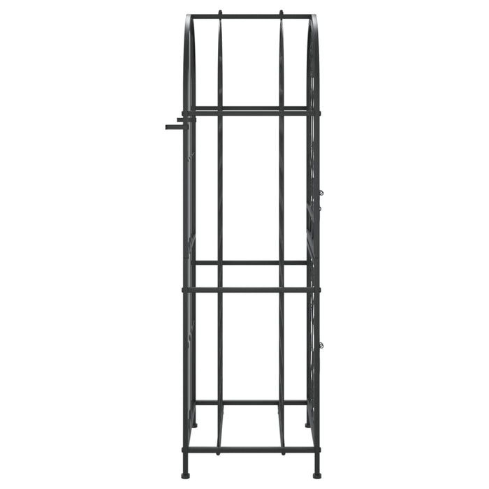 Portavini da 41 Bottiglie Nero 45x36x120cm in Ferro Battuto 358370