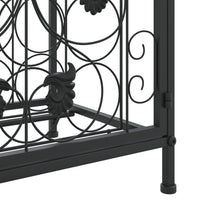 Portavini da 41 Bottiglie Nero 45x36x120cm in Ferro Battuto 358370