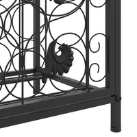 Portavini da 73 Bottiglie Nero 45x36x200cm in Ferro Battuto