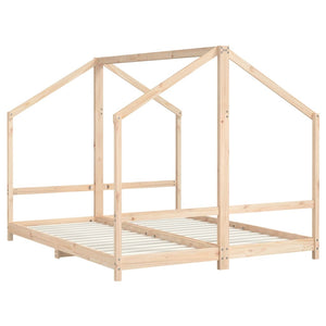 Giroletto per Bambini-Struttura Letto Bambini 2x(80x200) cm in Legno Massello di Pino