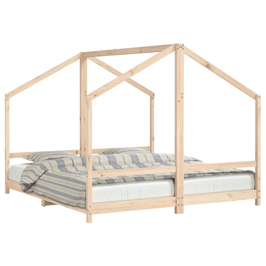 Giroletto per Bambini-Struttura Letto Bambini 2x(90x200) cm in Legno Massello di Pino