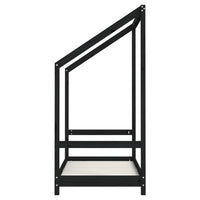 Giroletto per Bambini Nero 2x(70x140) cm Legno Massello di Pino 3200594