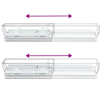 Cestelli in Filo Metallico Estraibili 2 pz Argento 45 cm 358372