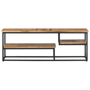 Mobile Porta TV-Mobile per TV-Credenza TV 110x30x39 cm in Teak Massello di Recupero
