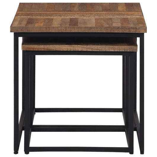 Tavolini a Incastro 3 pz in Legno Massello di Teak 358535