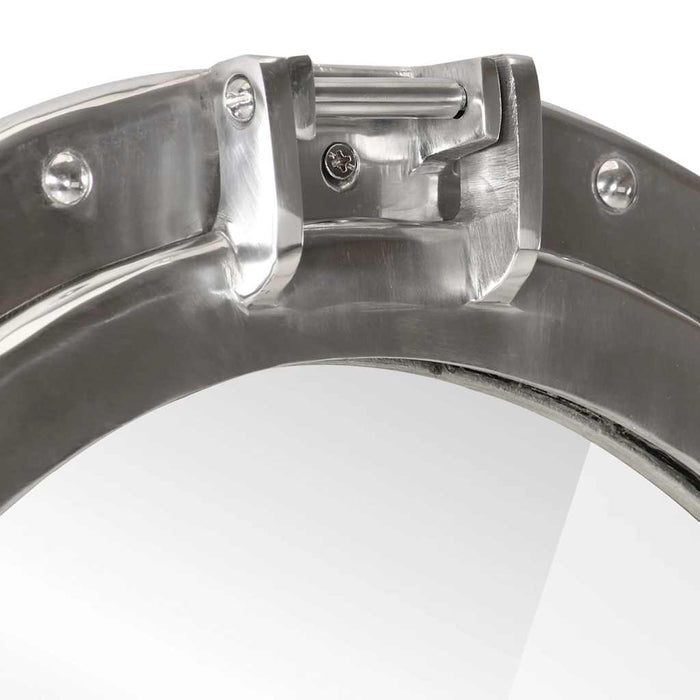 Specchio da Parete-Specchio a Muro-Specchio Decorativo Design Obl¨° ?30 cm in Alluminio e Vetro 894597