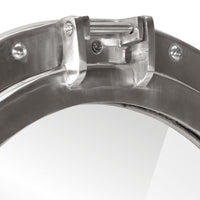 Specchio da Parete Design Oblò Ø38 cm in Alluminio e Vetro