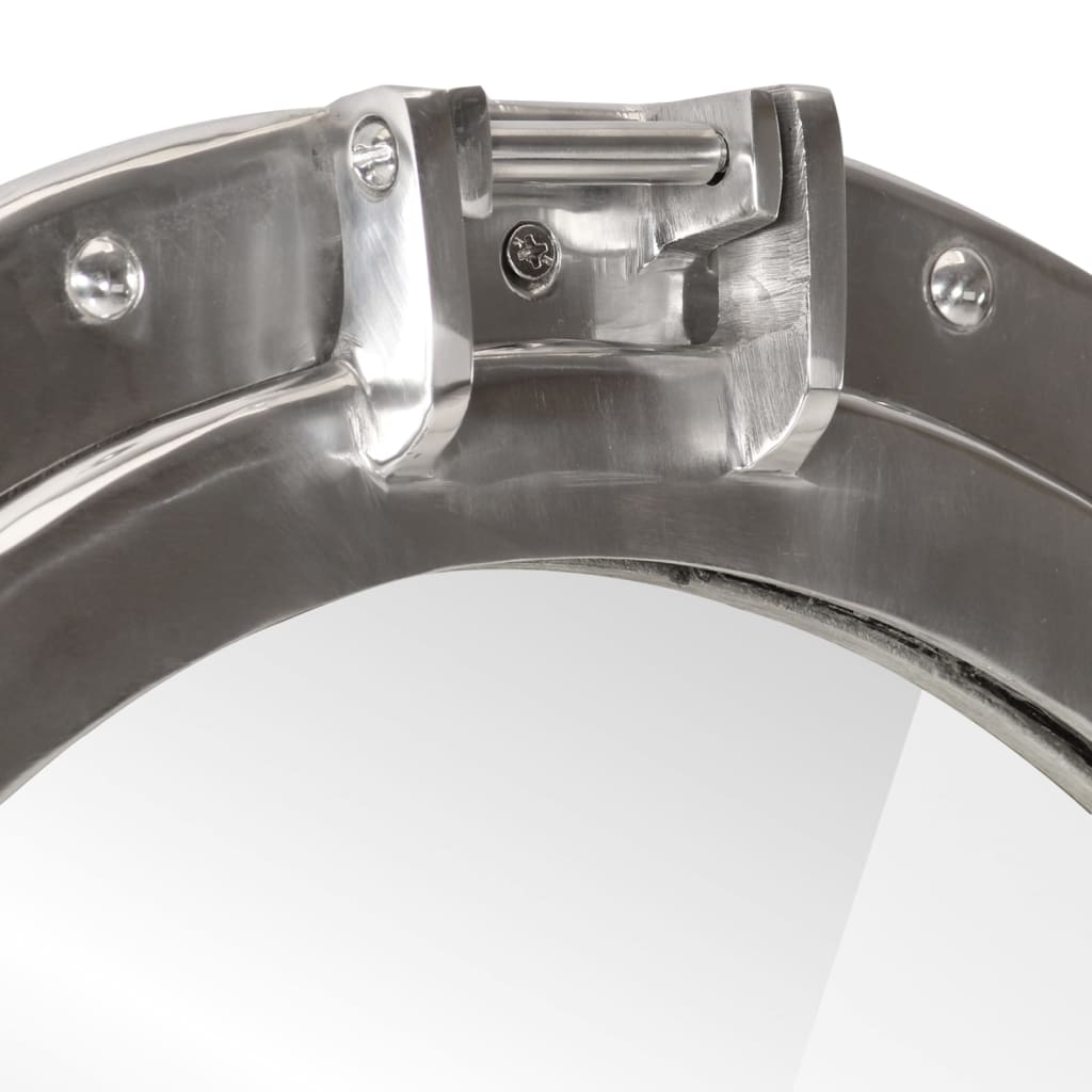 Specchio da Parete Design OblÃ² Ã˜50 cm in Alluminio e Vetro