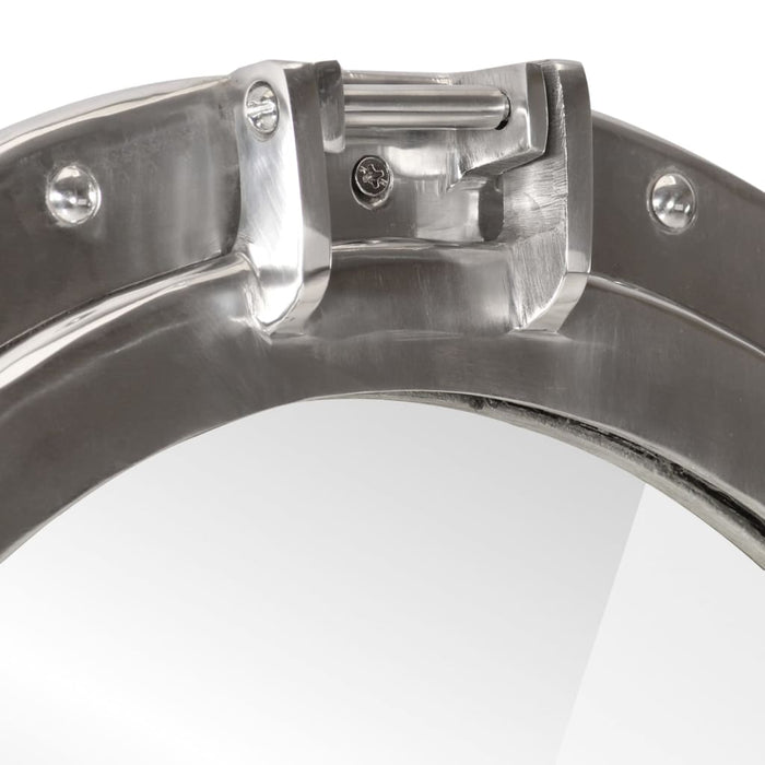 Specchio da Parete Design OblÃ² Ã˜50 cm in Alluminio e Vetro