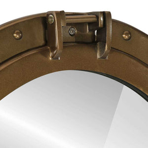 Specchio da Parete-Specchio a Muro-Specchio Decorativo Design Obl¨° ?50 cm in Alluminio e Vetro 581575