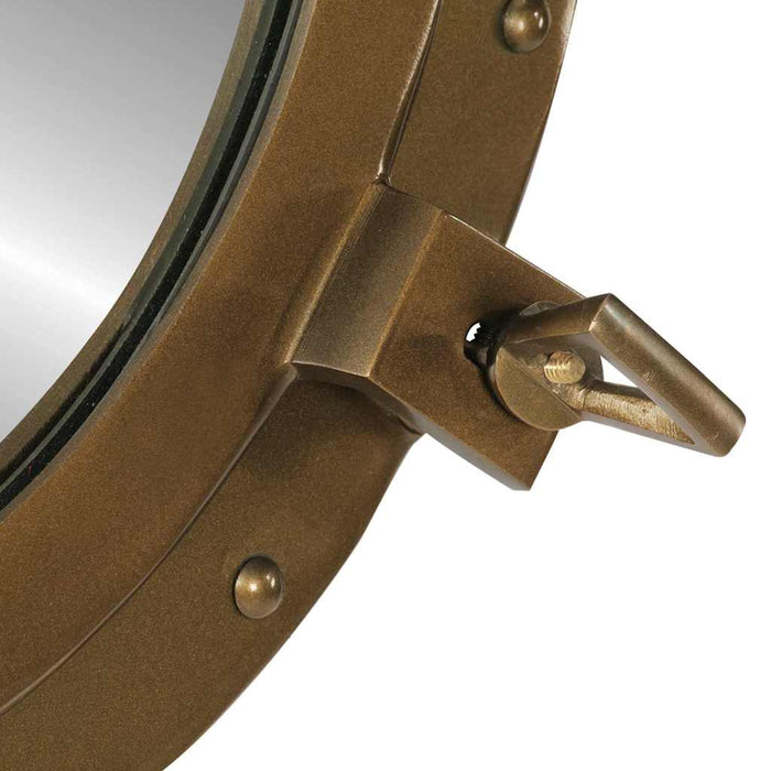 Specchio da Parete-Specchio a Muro-Specchio Decorativo Design Obl¨° ?50 cm in Alluminio e Vetro 581575