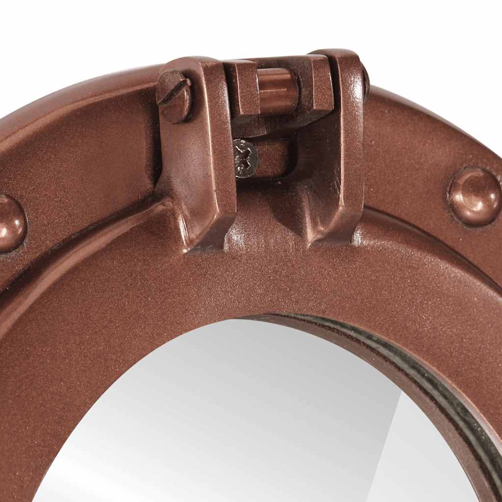 Specchio da Parete-Specchio a Muro-Specchio Decorativo Design Obl¨° ?30 cm in Alluminio e Vetro 585241