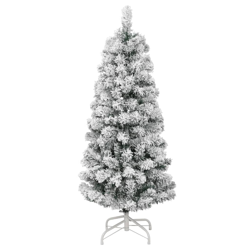 Albero Natale Artificiale Incernierato con Neve Fioccata 120 cm 358379
