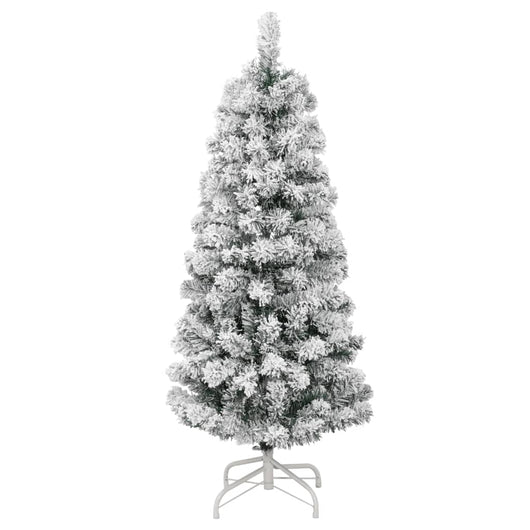 Albero Natale Artificiale Incernierato con Neve Fioccata-Albero Natalizio 120 cm 596638