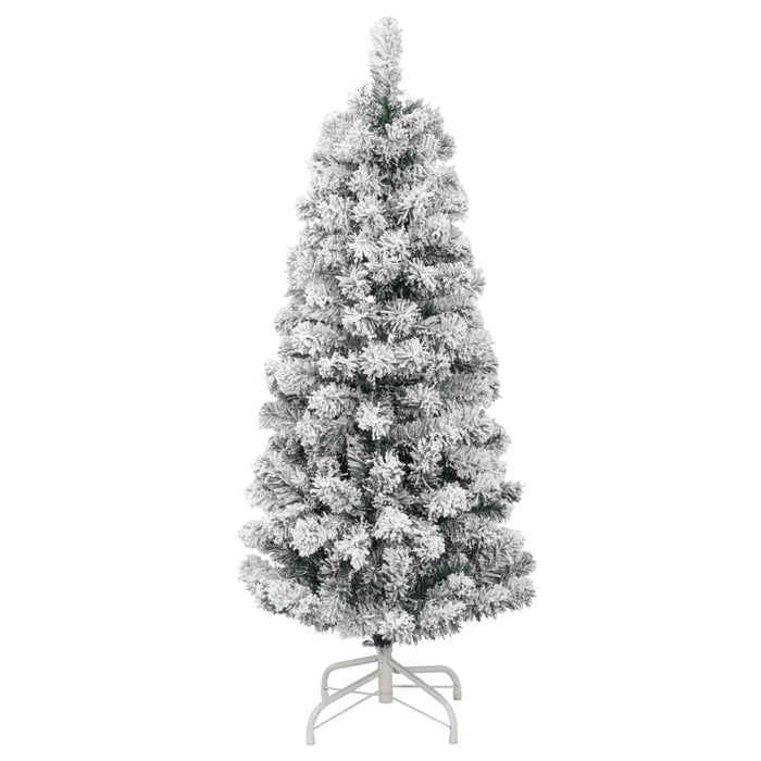 Albero Natale Artificiale Incernierato con Neve Fioccata-Albero Natalizio 120 cm 596638
