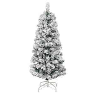Albero Natale Artificiale Incernierato con Neve Fioccata 150 cm
