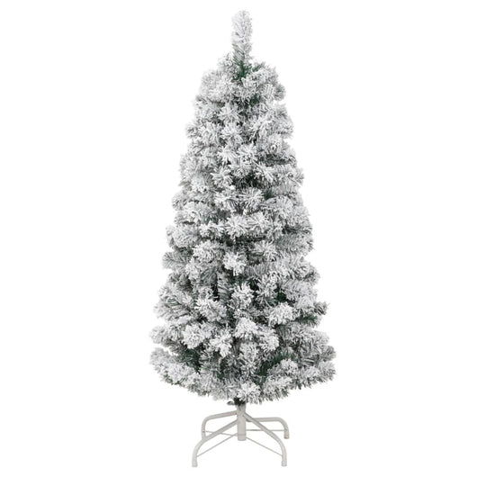 Albero Natale Artificiale Incernierato con Neve Fioccata 150 cm