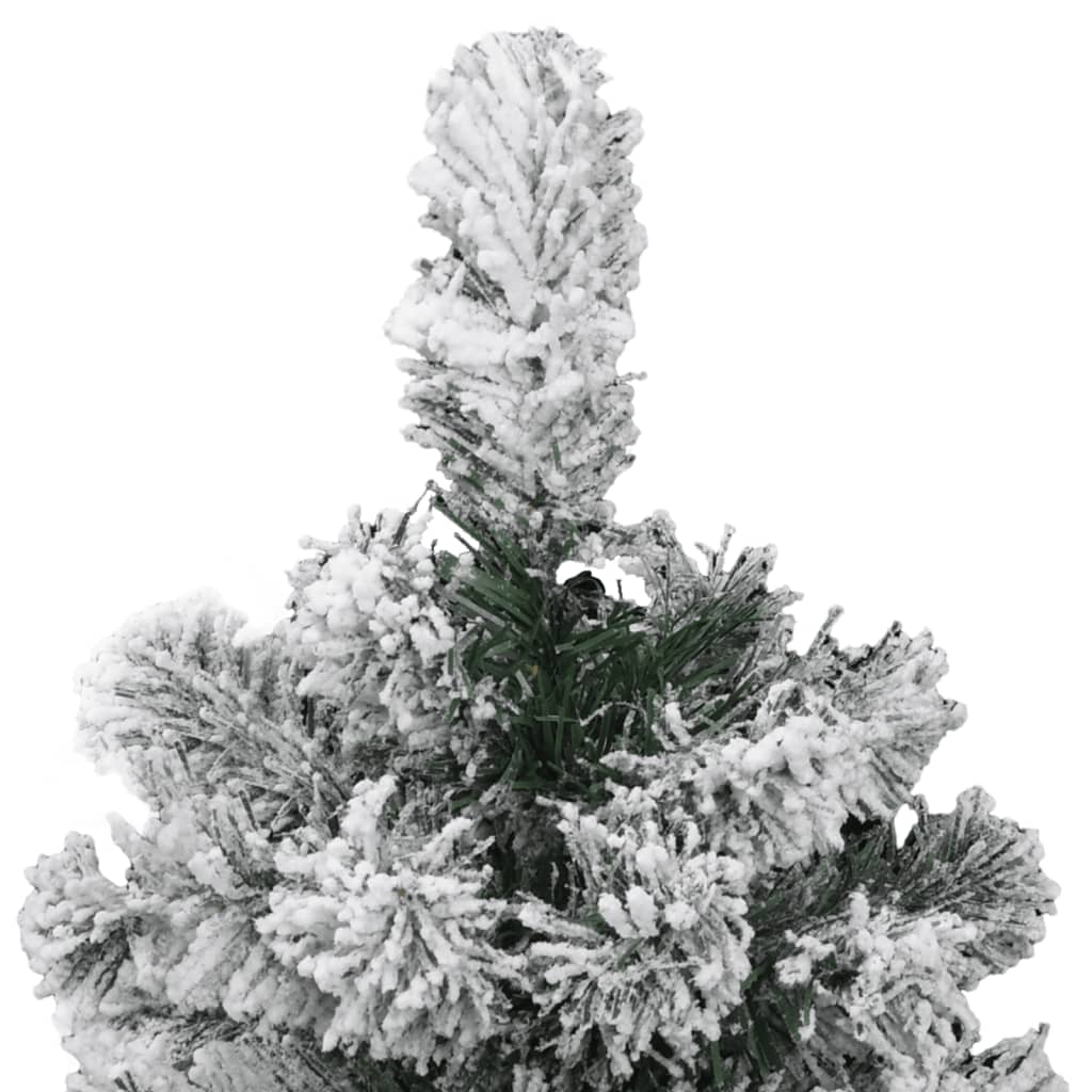 Albero Natale Artificiale Incernierato con Neve Fioccata 150 cm